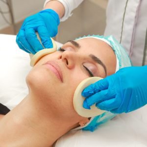 About Us Close-up of a facial cleansing treatment at a Dubai spa, highlighting skincare and wellness.